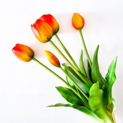 Oranžinės silikoninės tulpės